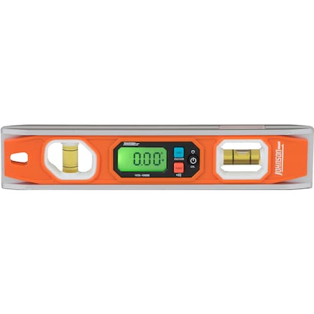 Johnson Johnson 10 in. Aluminum Magnetic Programmable Digital Torpedo Level 2 vial 1435-1000D
